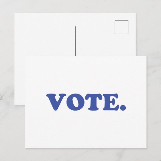 "Stemming" blauw wit Briefkaart (Voorkant / Achterkant)