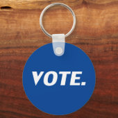 stemming - blauw wit sleutelhanger (Voorkant)