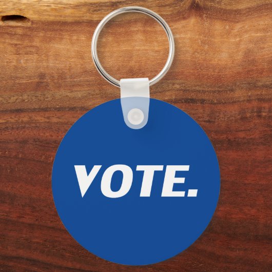 stemming - blauw wit sleutelhanger (Voorkant)