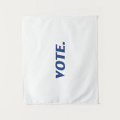 "Stemming" blauw wit Wandkleed (Voorkant)