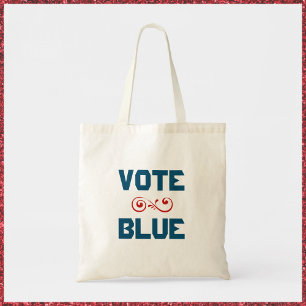 Stemming blauwe Canvas tas