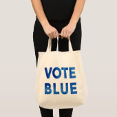 Stemming: blauwe gedurfde waterverf, politiek twee tote bag (Voorkant (product))
