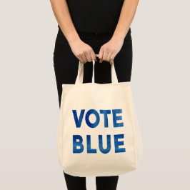 Stemming: blauwe gedurfde waterverf, politiek twee tote bag