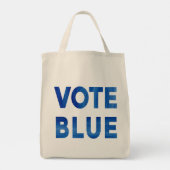 Stemming: blauwe gedurfde waterverf, politiek twee tote bag (Achterkant)