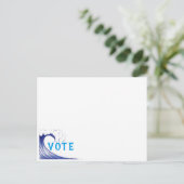 STEMMING! - Blauwe golf 2020 Briefkaart (Staand voorkant)