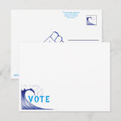 STEMMING! - Blauwe golf 2020 Briefkaart (Voorkant / Achterkant)