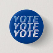 stemming - blauwe kleuren - ronde / vierkante Butt Button 3,2 Cm (Voorkant)