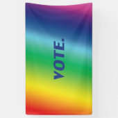 "Stemming": blauwe letters, pride lgbetq lgbt rege Spandoek (Verticaal)