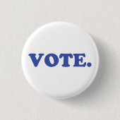 "Stemming": blauwe letters - Ronde Button 3,2 Cm (Voorkant)