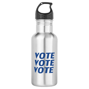 "Stemming" Blauwe letters Waterfles