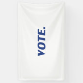 "Stemming": blauwe letters, witte achtergrond Spandoek (Verticaal)