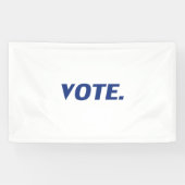 "Stemming": blauwe letters, witte achtergrond Spandoek (Horizontaal)