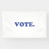 "Stemming": blauwe letters, witte achtergrond Spandoek (Horizontaal)