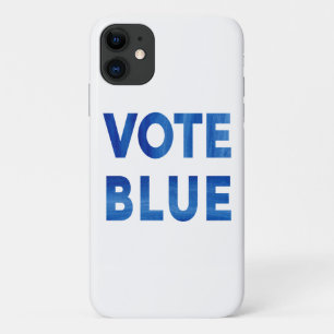 Stemming blauwe vetblauwe waterverf tekst Case-Mate iPhone case
