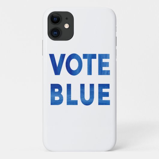 Stemming blauwe vetblauwe waterverf tekst Case-Mate iPhone case (Achterkant)