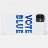 Stemming blauwe vetblauwe waterverf tekst Case-Mate iPhone case (Achterkant (horizontaal))