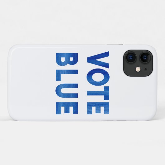 Stemming blauwe vetblauwe waterverf tekst Case-Mate iPhone case (Achterkant (horizontaal))
