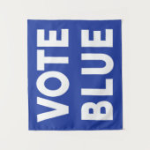 Stemming Blauwe vetgedrukte tekst politieke verkie Wandkleed (Voorkant)