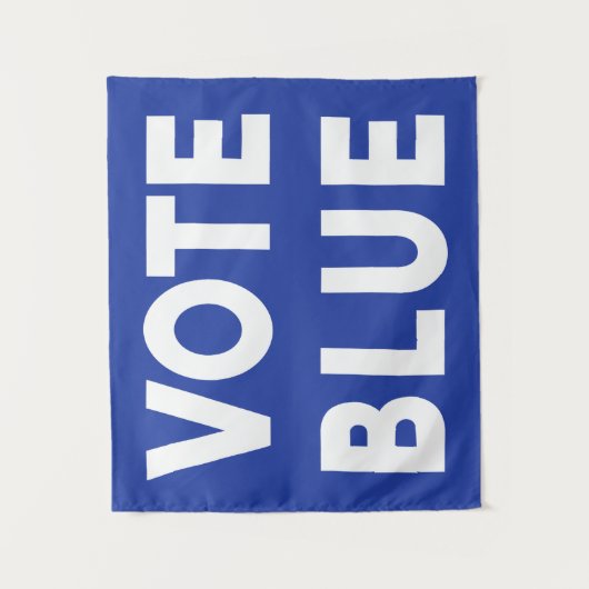Stemming Blauwe vetgedrukte tekst politieke verkie Wandkleed (Voorkant)