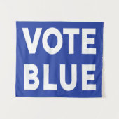 Stemming Blauwe vetgedrukte tekst politieke verkie Wandkleed (Voorkant (horizontaal))