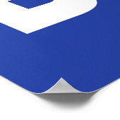 Stemming Blauwe vetgedrukte tekst Verkiezingsteken Poster (Hoek)