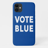Stemming blauwe vettekst blauw Case-Mate iPhone case (Achterkant)
