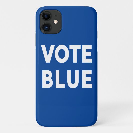 Stemming blauwe vettekst blauw Case-Mate iPhone case (Achterkant)
