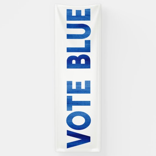 Stemming: blauwe vettige tekst waterverf politiek spandoek (Verticaal)