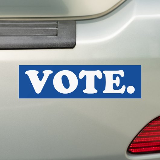 stemming - blauwe witte Bumpersticker (Op auto)