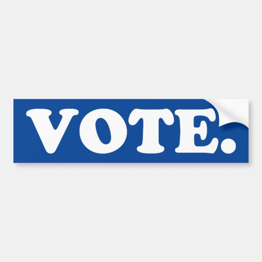 stemming - blauwe witte Bumpersticker (Voorkant)