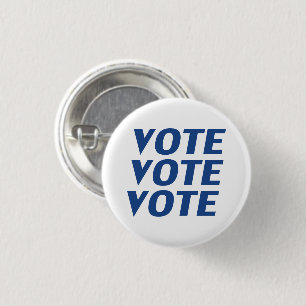 stemming - Blauwe witte ronde / vierkante Button
