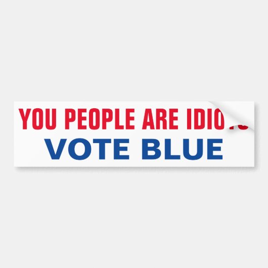 STEMMING BLUE BUMPERSTICKER (Voorkant)