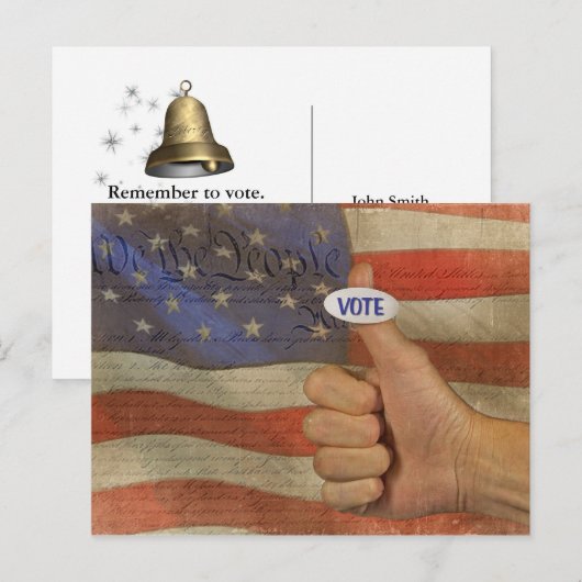 Stemming! Briefkaart (Voorkant / Achterkant)