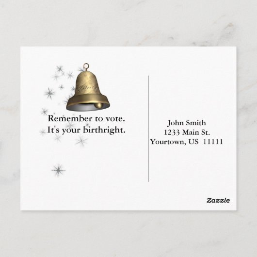 Stemming! Briefkaart (Achterkant)