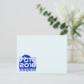 STEMMING briefkaart Blauwe golf 2018 (Staand voorkant)