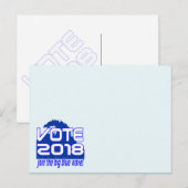STEMMING briefkaart Blauwe golf 2018 (Voorkant / Achterkant)