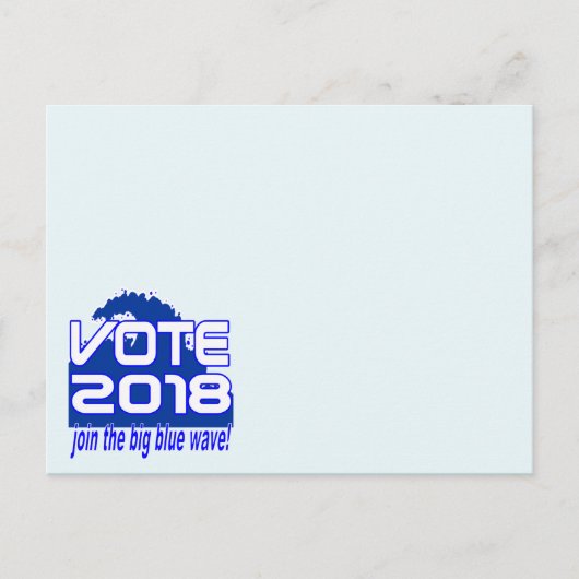 STEMMING briefkaart Blauwe golf 2018 (Voorkant)