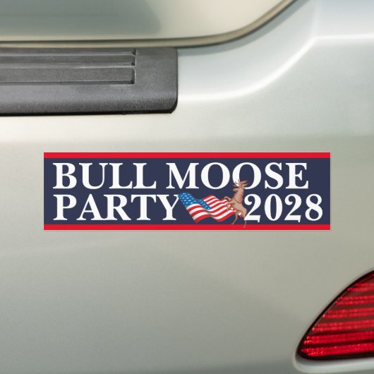 (Stemming) Bull Moose Party 2028 Bumpersticker (Op auto)
