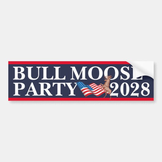 (Stemming) Bull Moose Party 2028 Bumpersticker (Voorkant)
