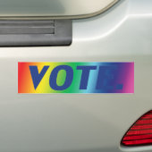 Stemming: Bumpersticker blauwe pride regenboogkleu (Op auto)
