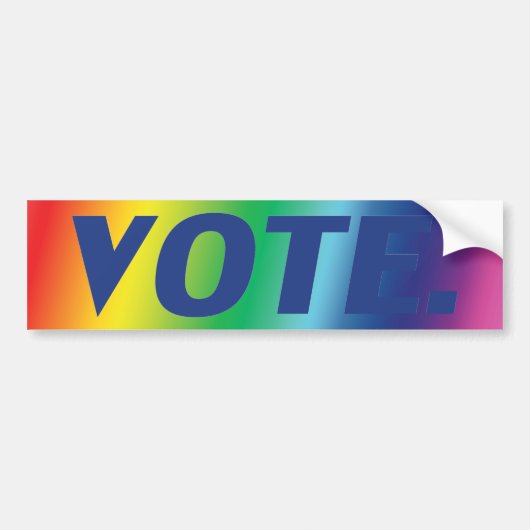 Stemming: Bumpersticker blauwe pride regenboogkleu (Voorkant)