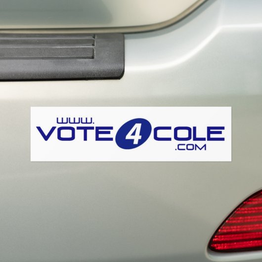 Stemming: Bumpersticker Cole (Op auto)