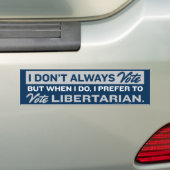 Stemming Bumpersticker Libertarian (Op auto)