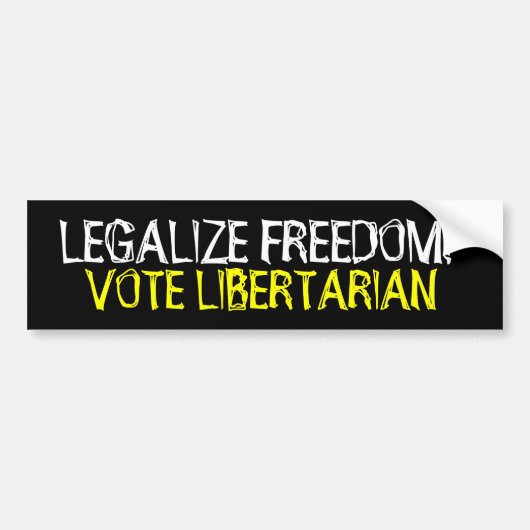 Stemming Bumpersticker Libertarian (Voorkant)