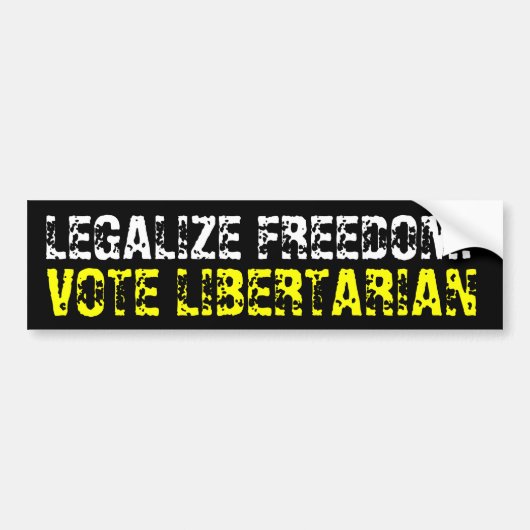Stemming Bumpersticker Libertarian (Voorkant)