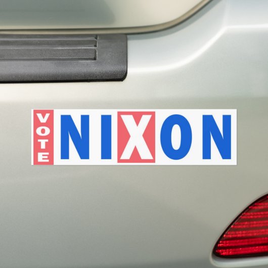 Stemming: Bumpersticker Nixon (Op auto)