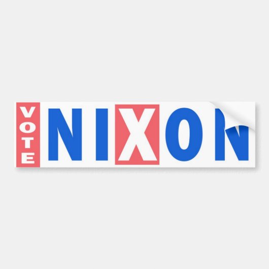 Stemming:  Bumpersticker Nixon (Voorkant)