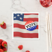 Stemming Button op Amerikaanse vlag Servet (Insitu)