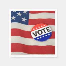 Stemming Button op Amerikaanse vlag Servet