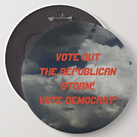 Stemming-Button Ronde Button 6,0 Cm (Voorkant /achterkant)